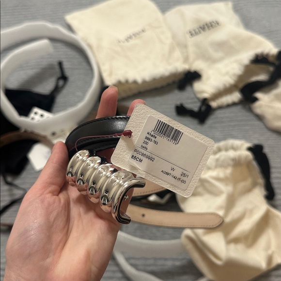 KHAITE Black Belt with Silver Buckle - Picture 2 of 4